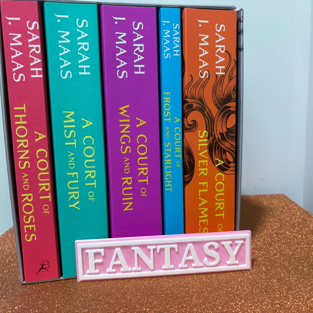 3D Printed Bookshelf Fantasy Sign